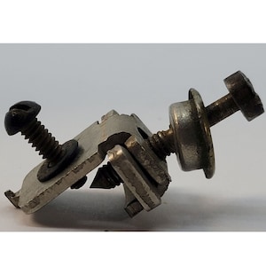 Oak wall Phone Door Screw Kellogg western electric antique vintage retro old