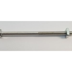 Two 3&quot; Nickel Pan Head Bolts flat nut smooth glass porcelain knob screw antique vintage old new