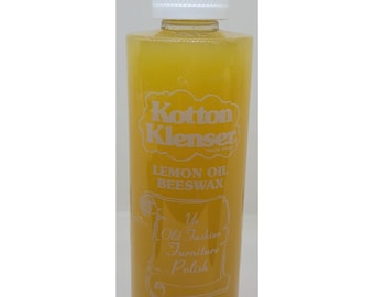 Kotton Klenser Lemon Oil Beeswax Furniture Polish & Wood Protection - Yellow - Gallon or 10 OZ oak walnut maple cherry