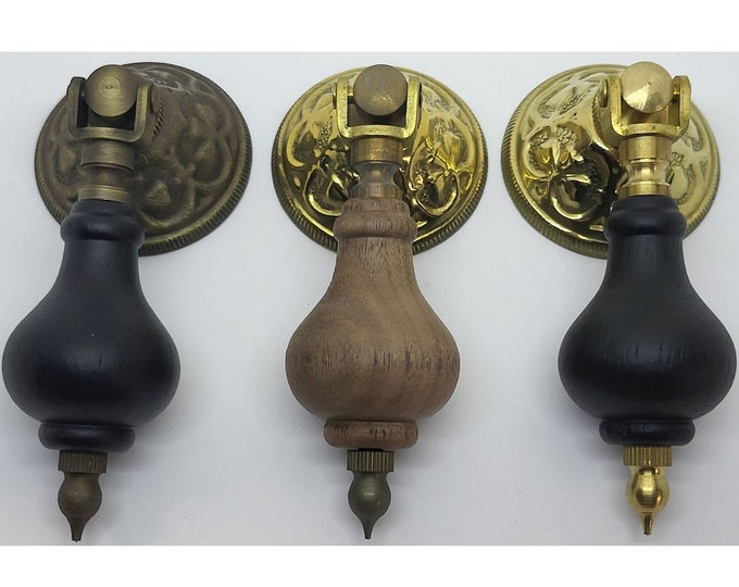 Vintage Teardrop Pull Vintage Brass Single Mount Floral Teardrop Pull Antique Brass