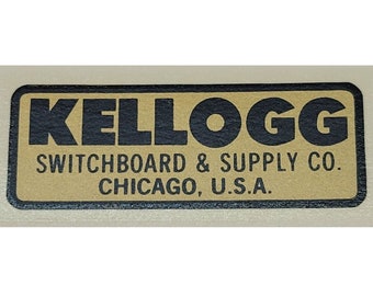 Kellogg Switchboard & Supply Co. Chicago, USA -- WATER DECAL - Phone western electric antique vintage retro old