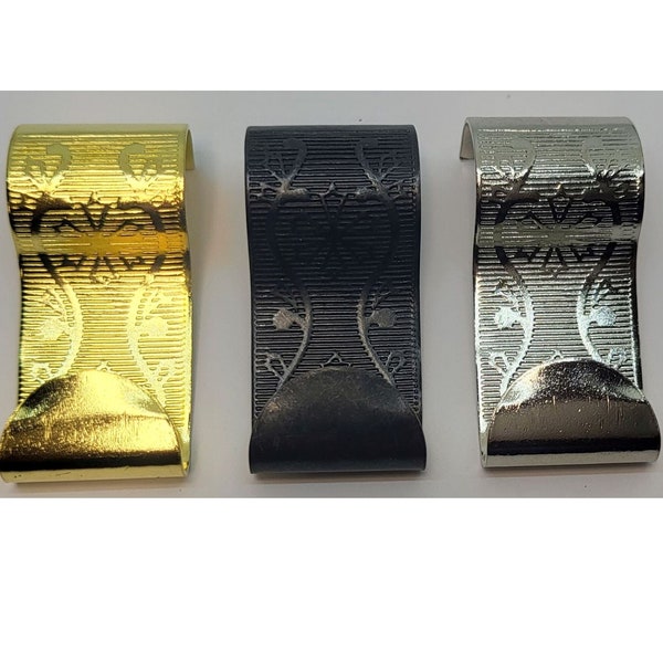 Stamped BRASS  with pressed pattern picture molding hooks rail hanger picture art gallery frame MOULDING