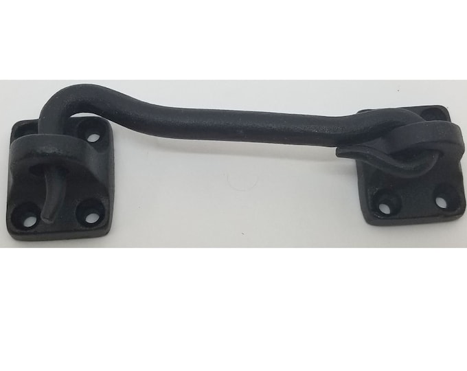 Rustic Hammered Cast Iron Metal Door Hinged Latch Hardware DIY