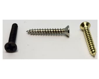 Viti Per Legno Testa Piana Phillips Ottone Massiccio #8 X 1/2 Pollice - Confezione 25 Pezzi