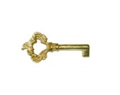 Fancy Key Solid Brass Polished Skeleton Antique vintage wreath decorative designer