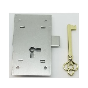 LARGE Flush Mount Cupboard Lock 2 x 3" two way left & right cabinet desk chest trunk china kitchen drawer