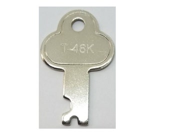 Trunk Lock Key --T-46k T46 3815 3835 trunk chest steamer vintage antique spare extra rustic Victorian