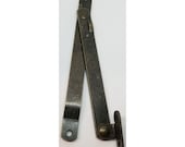 Pair (2) Antique Brass Steel Drop front desk lid STAYS hinges mailbox trunk chest steamer strong friction