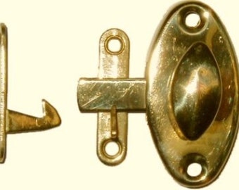 Left /& Right Hand Plain BRASS Cabinet Latch Blank Hoosier Sellers antique vintag