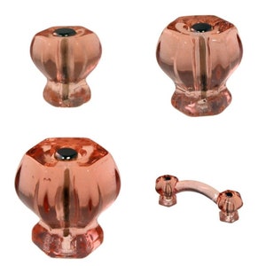 DEPRESSION PINK ROSE Manija de vidrio Postes hexagonales Pull | Etsy