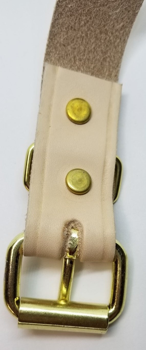 5/' Natural Long Leather Trunk Buckle Strap chest steamer antique vintage 60/"