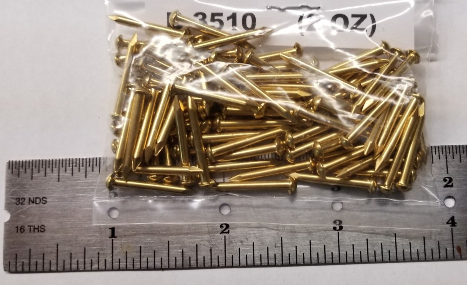 14 Gauge 3/4 Inch Solid Brass Escutcheon Pins dome head Etsy