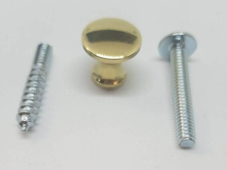 1/2 Polished Turned Solid Brass BOOKCASE Knob Desk Small Etsy