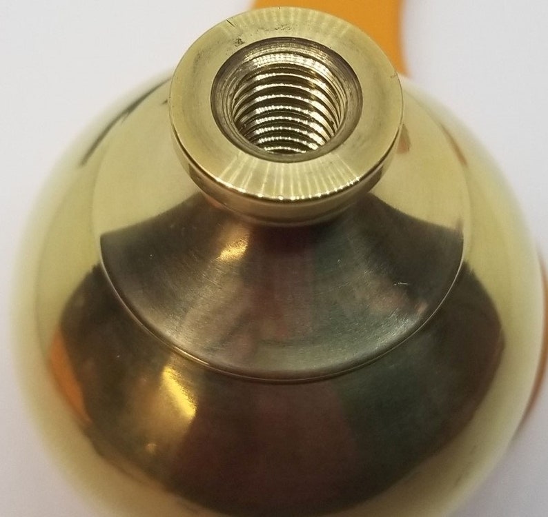 LARGE 2 BRIGHT BRASS bed ball finial post cannon frame Etsy