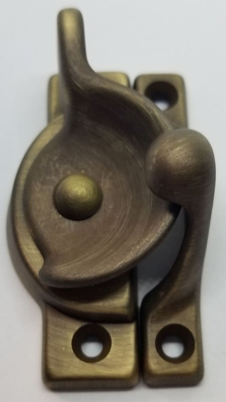 Decorative Solid Antique Brass Heavy Duty Spring Loaded Window Sash ...