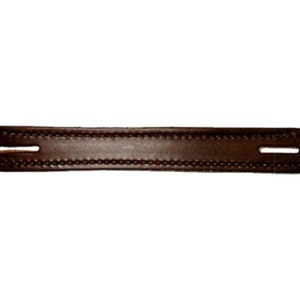 Chestnut - 8-3/4&quot; Leather Trunk Handle holes Slots chest steamer antique box vintage old replacement