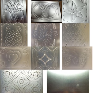 Pie Safe Tin Sheet Star Wheat Diamond Circles Plain Pattern Vertical Horizontal antique fancy decorative cabinet pineapple tulip heart grape