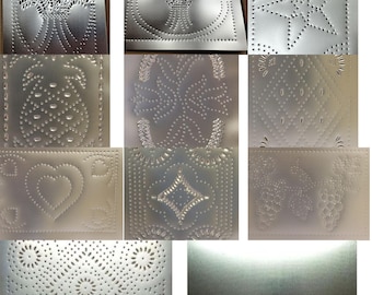 Pie Safe Tin Sheet Star Wheat Diamond Circles Plain Pattern Vertical Horizontal antique fancy decorative cabinet pineapple tulip heart grape