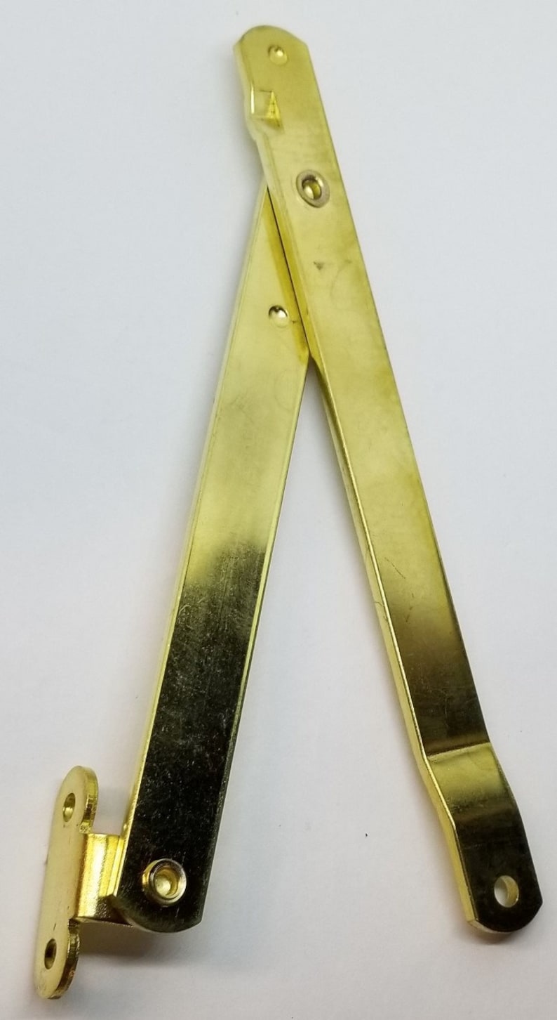Pair 2 Brass Plated Steel Drop Front DESK LID STAYS hinges Etsy