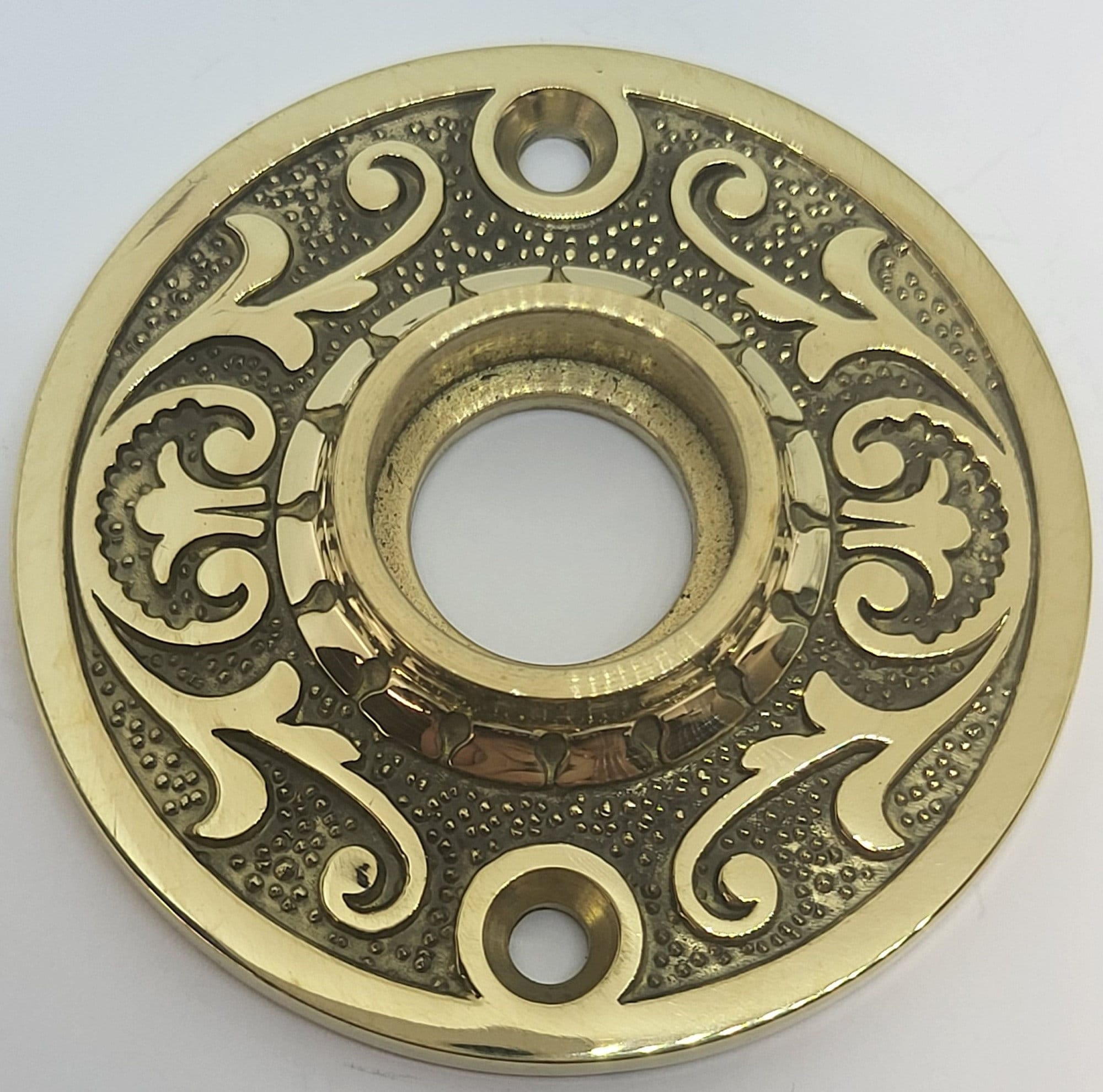 DOORKNOB ROSETTE Round Floral Pattern Ornate Door Plate Etsy