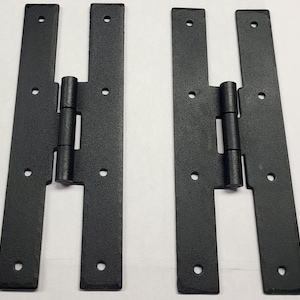 3, 4 & 7 Inch PAIR H Hinges Cast Iron Antique Vintage rustic retro old decorative fancy Victorian pattern door window cabinet fence