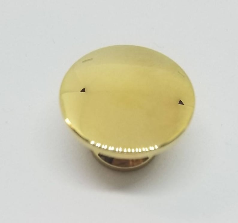 3/4 Polished Turned Solid Brass BOOKCASE Knob desk small Etsy