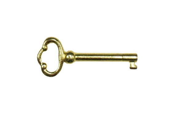 Brass Plated Key For D 1810 6536 Lock Skeleton Antique Vintage Etsy