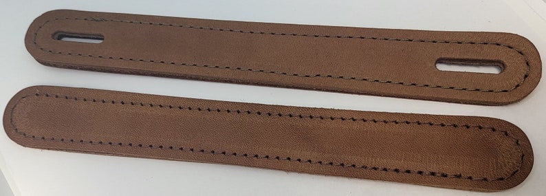 Chestnut Brown Leather Trunk Handles