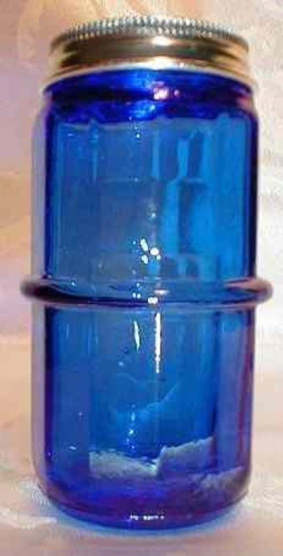 Clear Green or Blue COLONIAL Style Glass Spice Jar with Lid - Hoosier,  Sellers