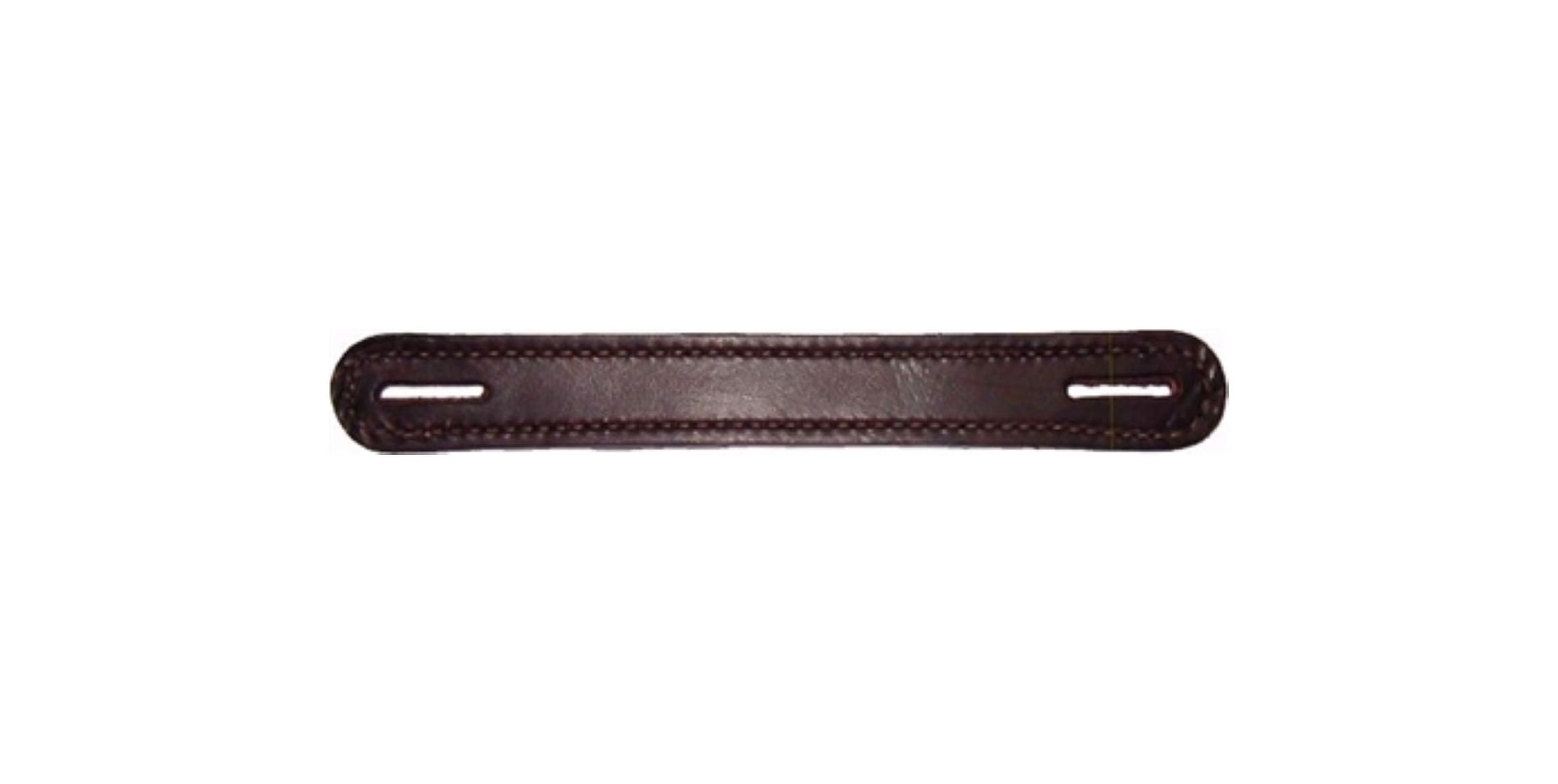 Burgundy 8-3/4" Leather Trunk Handle holes Slots chest steamer antique box 