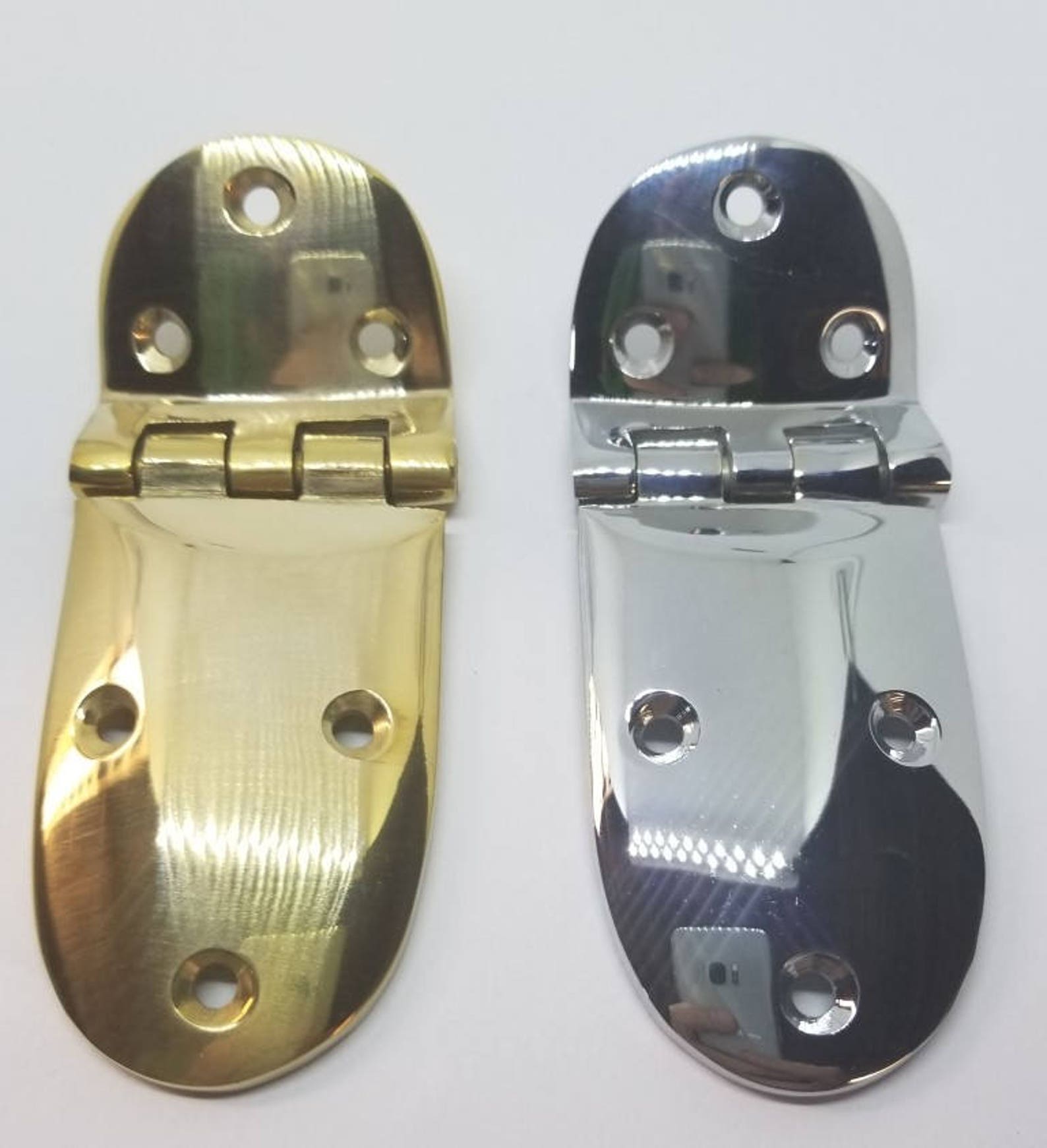 Cast Brass Ice Box Door Hinge With 3/8" Offset Fridge Antique Vintage ...