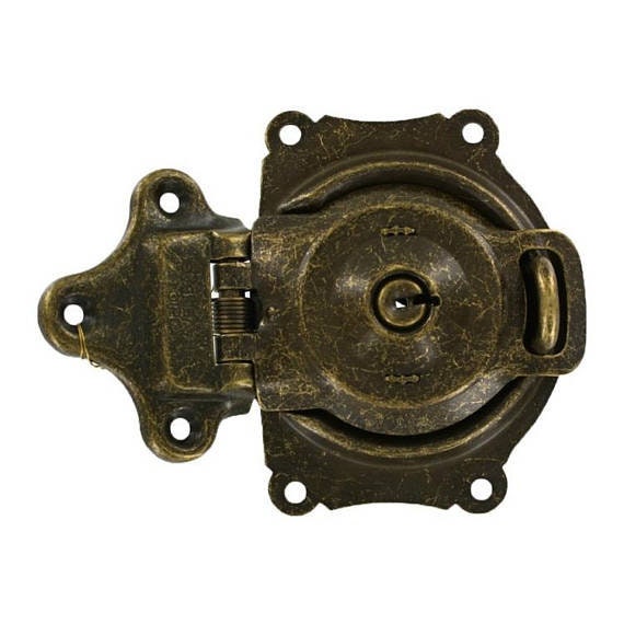 Antique Brass Trunk Lock Steamer Chest, Vintage, Old, Key, Restore Rustic  Retro Patina 