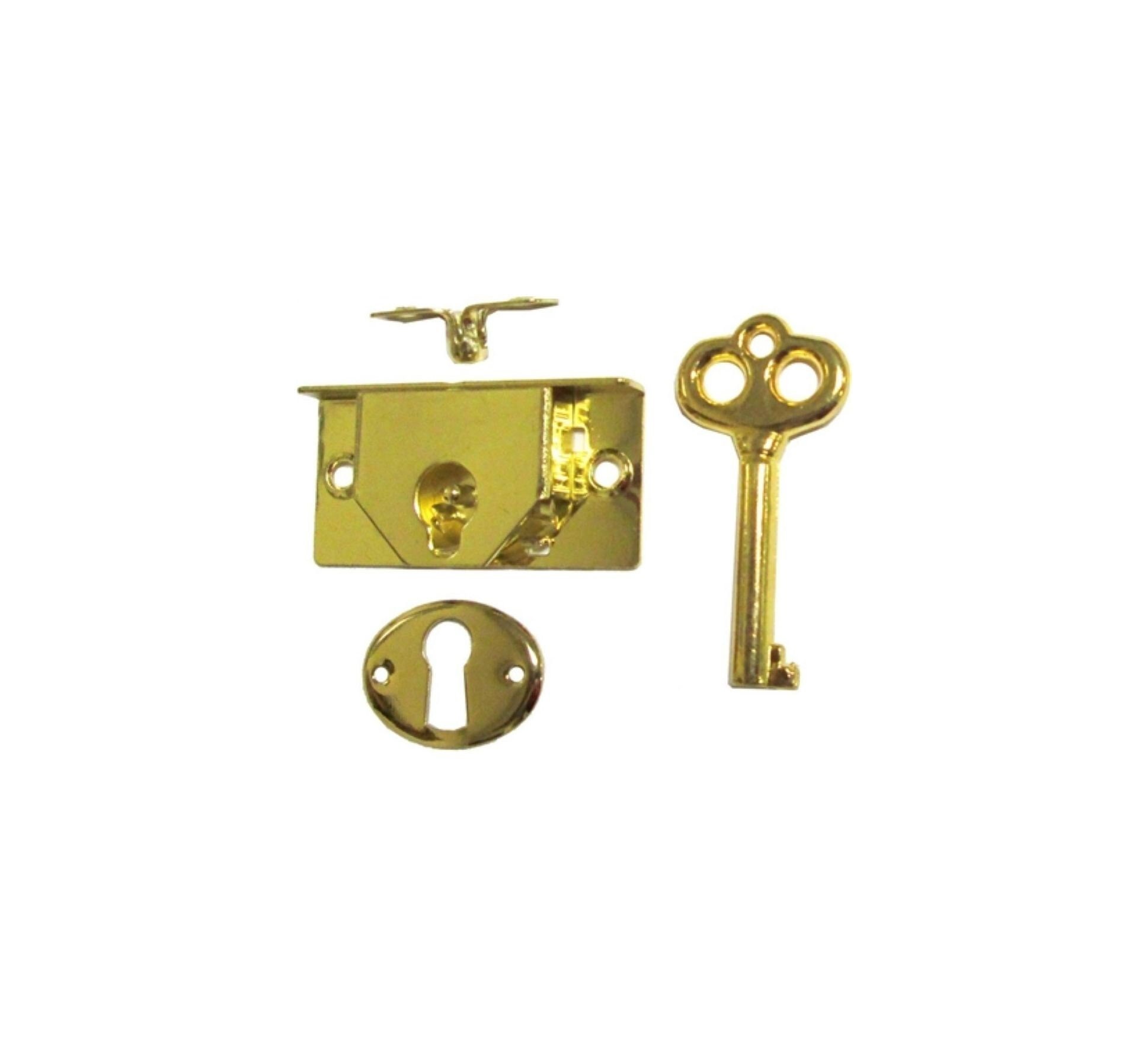 thumbnail image 2 of Classical Dark Wood Tone Cabinet Lock – Plating Iron & Zinc Alloy, Retro Drawer Lock 2 of 6