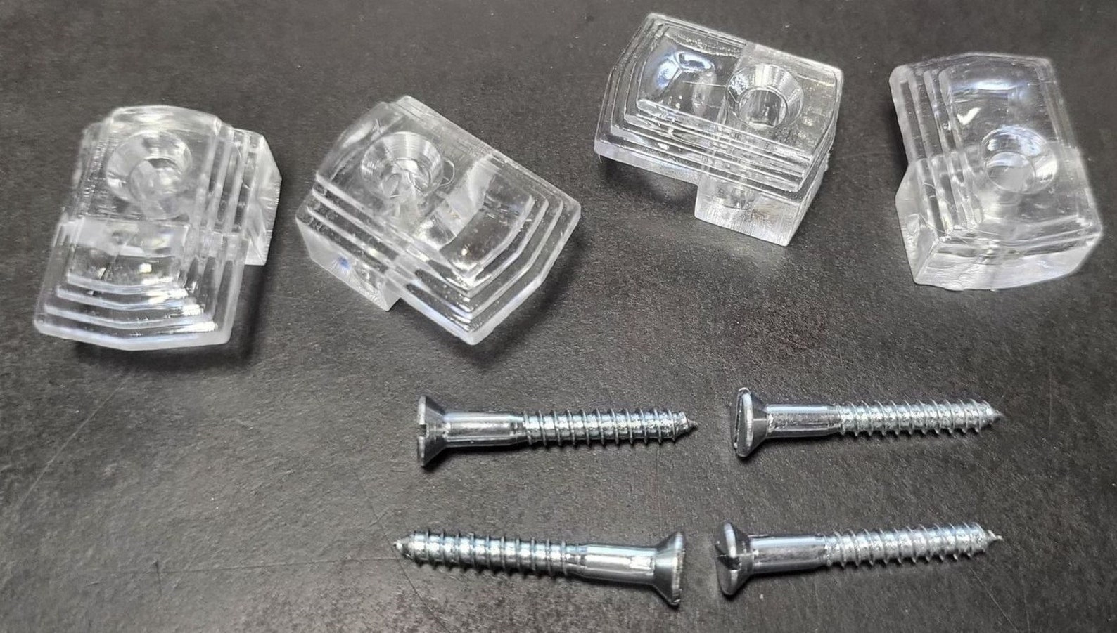 4 Pack or 50 Pack Clear Plastic Mirror Mount Clips Glass Etsy