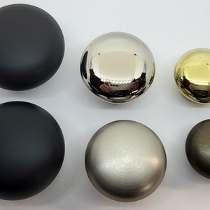 1&quot; 1-1/4&quot; 1-1/2&quot; Solid Brass Spun turned knob desk small cabinet drawer pull handle antique black nickel oil rubbed bronze brushed vintage