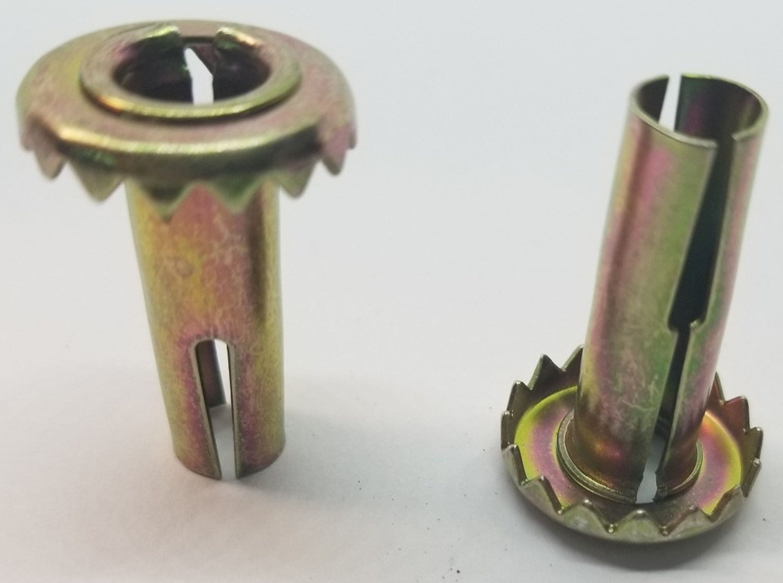Caster Socket 4 Zinc Plated Steel Caster Sockets Wheel Stem Cart Trunk Tea Insert ...