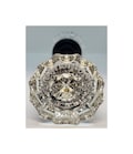 2" Fluted Glass Doorknobs Solid Brass Base fancy decorative antique vintage retro nickel chrome black oil rubbed bronze