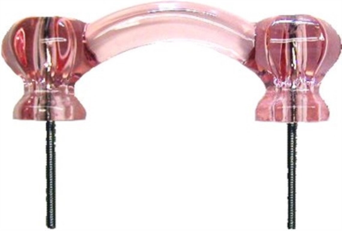 DEPRESSION PINK ROSE Manija de vidrio Postes hexagonales Pull | Etsy