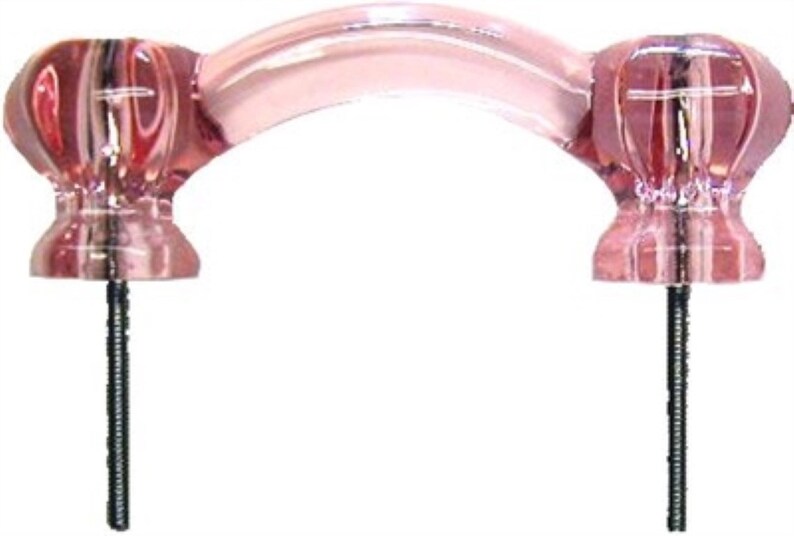 DEPRESSION PINK ROSE Manija de vidrio Postes hexagonales Pull | Etsy