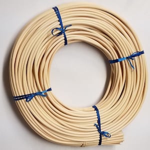 ROUND REED 7 3/16 5.00MM diameter Coil rush basket wicker cain chair seat natural 150' image 7