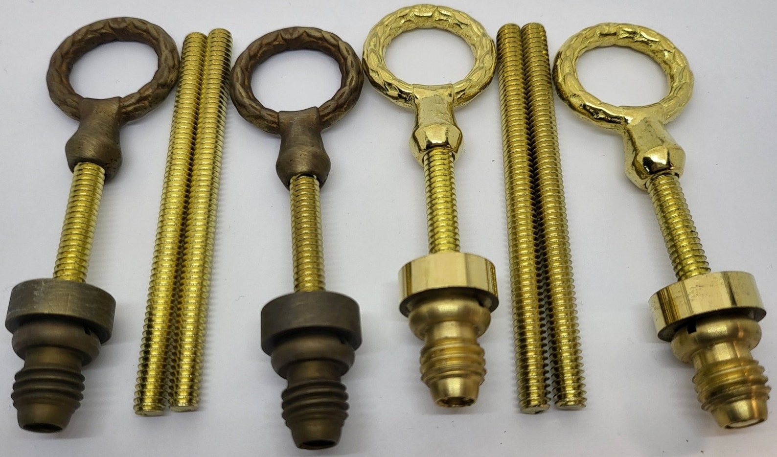 thumbnail image 2 of Cheval Mirror Mount Set - Solid Brass Antiqued Hinges & Brackets For Floor Mirrors 2 of 5