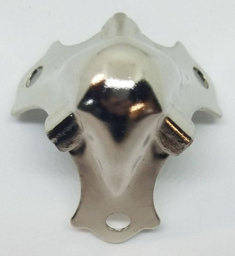 Small Nickel Plated Trunk Corner Steamer Chest Cap Cover Box Etsy
