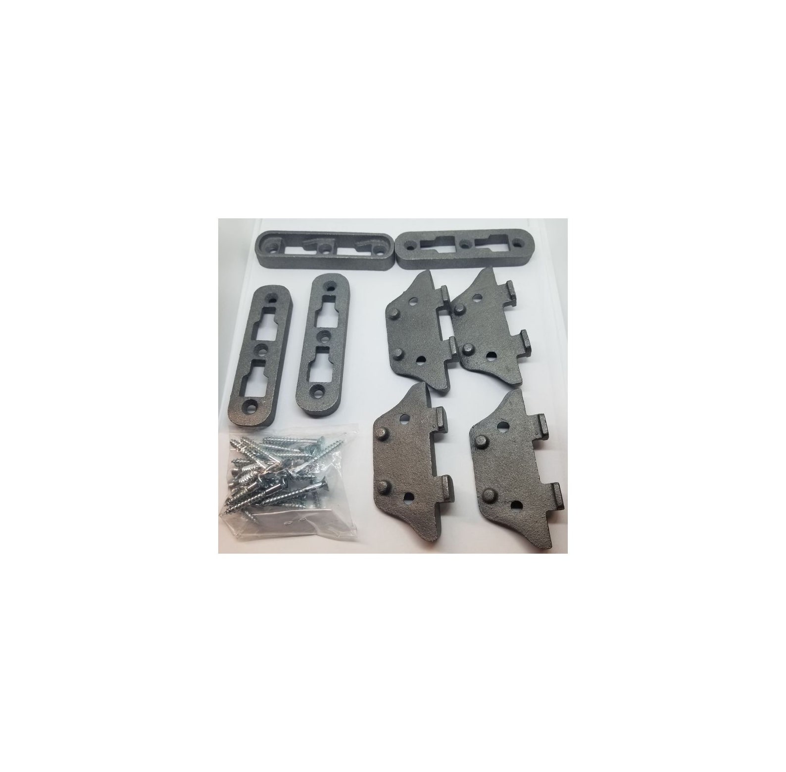 SMALL Cast Iron Bed Rail Fastener Set kit 4 frame hooks Etsy