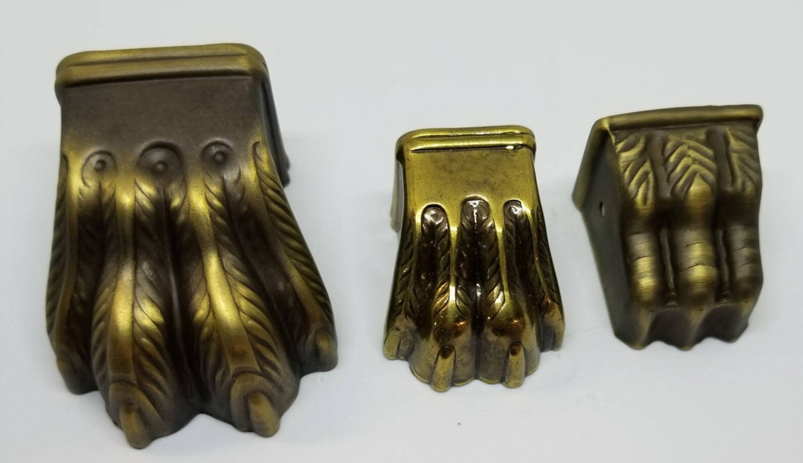 Small Antique BRASS Stamped Claw Foot Toe Leg Cap Piano Stool Etsy