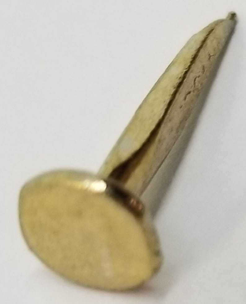 Brass Trunk Nails 3/4 Long 1/4 LB Bag Chest Steamer Etsy
