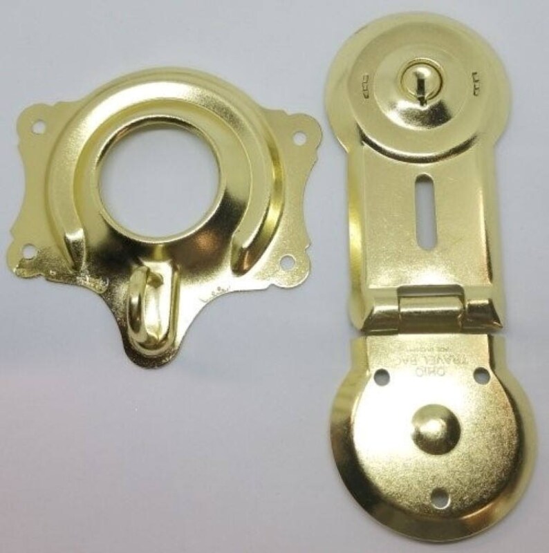 Brass Trunk Lock Steamer Chest Vintage Old Key Restore Etsy