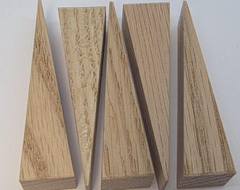 5 or 500 Count - Hardwood Caning Wedges weaving basket chair back peg awl tool sliver ramp doorstop bulk
