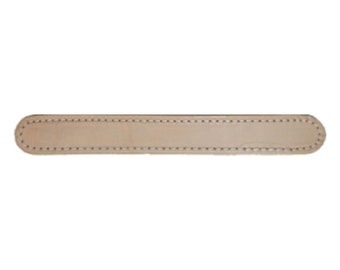 Natural - 8-3/4" Premium Leather Trunk Handle chest steamer antique box vintage old replacement