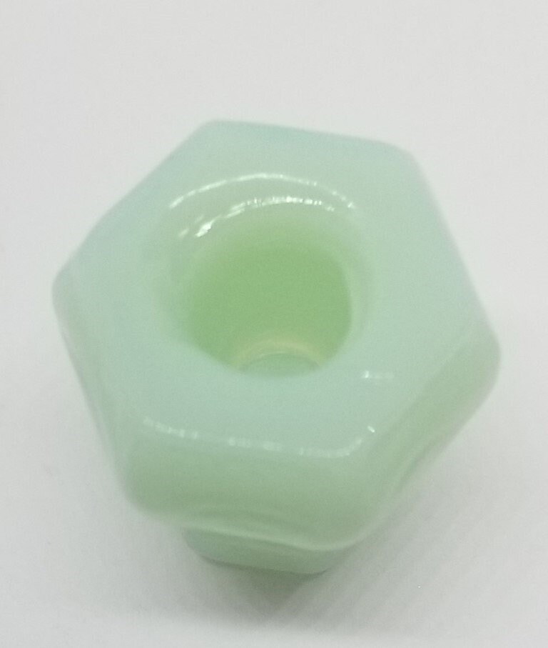 1 LECHE VERDE JADE hexagonal botón de cristal 1 pulgada | Etsy