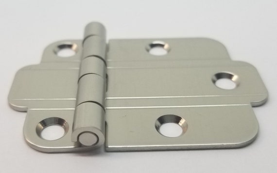 Brushed Nickel Flush Mount Art Deco Cabinet Hinge Line Steam Etsy